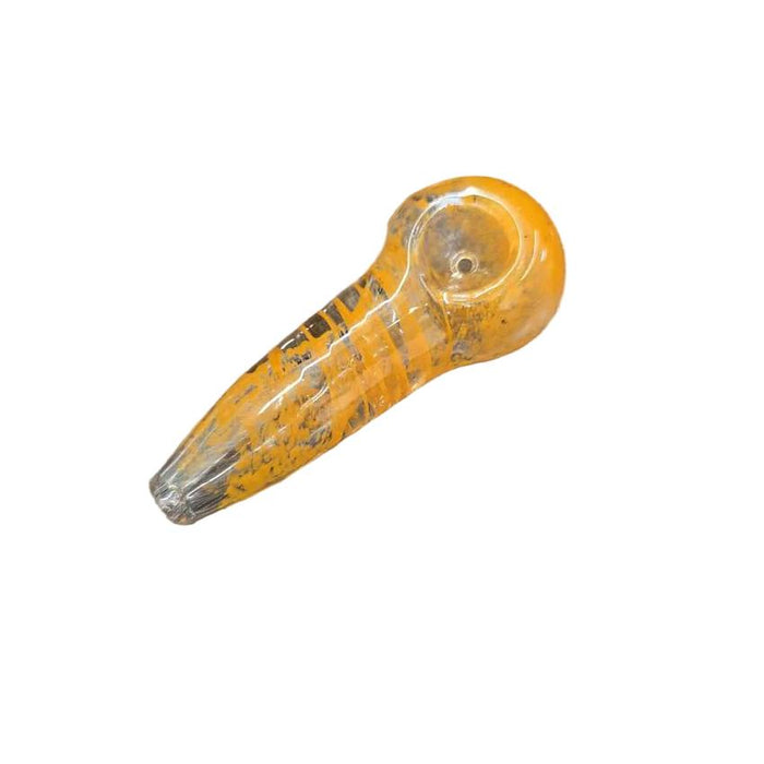 3.5" Orange Stripe Glass Hand Pipe - (5 Count)-Hand Pipes, Rigs, & Bubblers