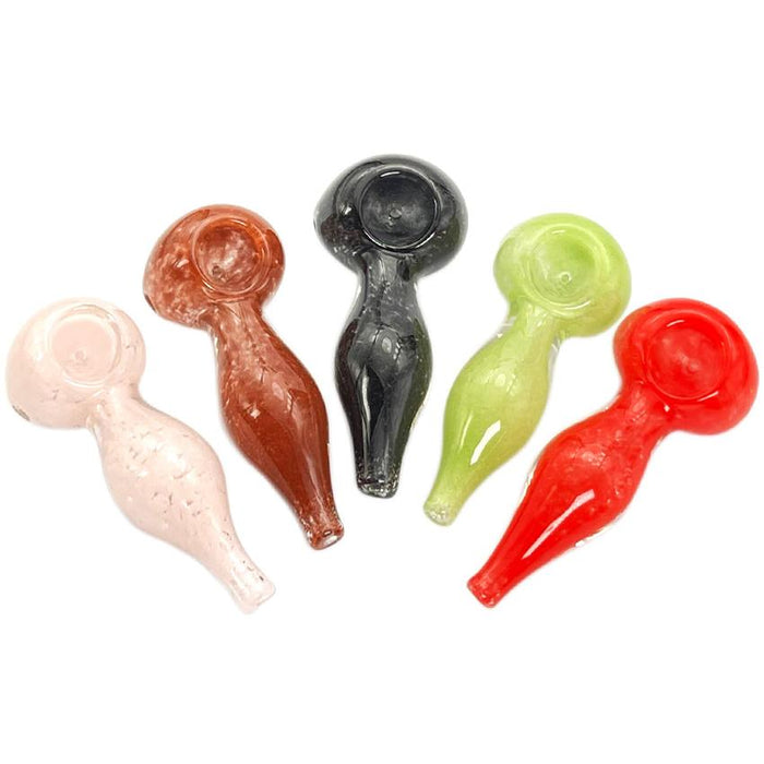 3.5" Spoon Ombre Hand Pipe - Design And Color May Vary - (5 Count)-Hand Pipes, Rigs, & Bubblers