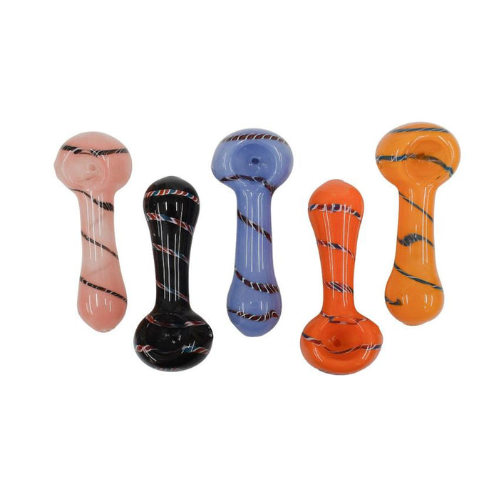 3.5’ Ying Yang Layover Hand Pipe - Color May Vary - (5 Count)-Hand Pipes, Rigs, & Bubblers