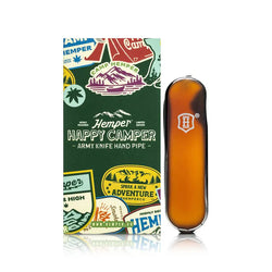3.6” Hemper Happy Camper Army Knife Pipe - (1 Count)-Hand Pipes, Rigs, & Bubblers
