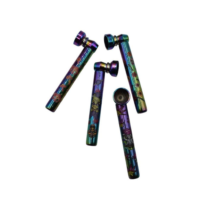 3.7" Morty Metal Handpipe (24 Count Display)-Hand Pipes, Rigs, & Bubblers