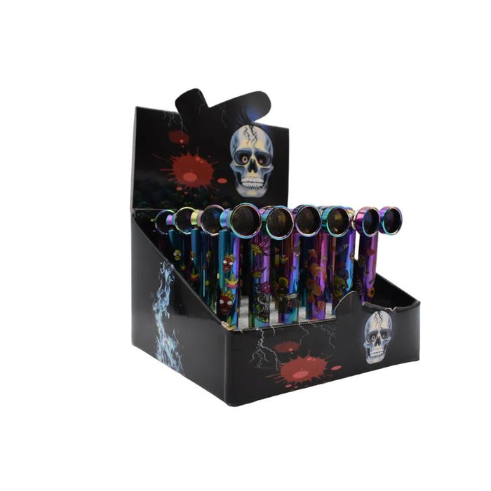 3.7" Morty Metal Handpipe (24 Count Display)-Hand Pipes, Rigs, & Bubblers