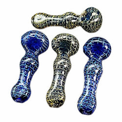 3.8" Bubble Trapped Double Tube Hand Pipe - Design May Vary - (1 Count)-Silicone Hand Pipe