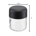 3oz Clear Glass Straight-Sided Round Jar with Black Child Resistant Lid - (160 Count)-Glass Jars