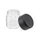 3oz Clear Glass Straight-Sided Round Jar with Black Child Resistant Lid - (160 Count)-Glass Jars