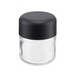 3oz Clear Glass Straight-Sided Round Jar with Black Child Resistant Lid - (160 Count)-Glass Jars