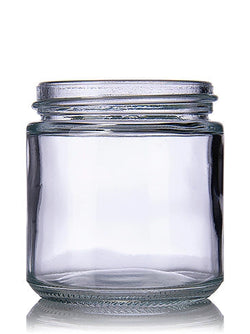 3oz Clear Glass Straight-Sided Round Jar with Black Lid - (150 - 15,000 Count)-Glass Jars