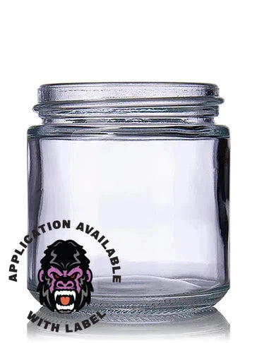 3oz Clear Glass Straight-Sided Round Jar with Black Or White Lid - (150 - 15,000 Count)-Glass Jars