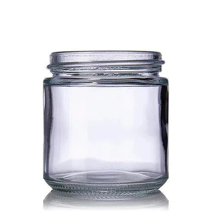 3oz Clear Glass Straight-Sided Round Jar with Black Or White Lid - (150 - 15,000 Count)-Glass Jars