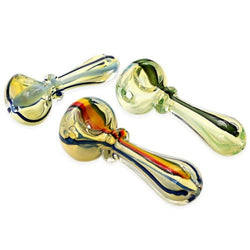 4" Assorted Multicolor Hand Pipe - Design May Vary - (1 Count)-Hand Glass, Rigs, & Bubblers