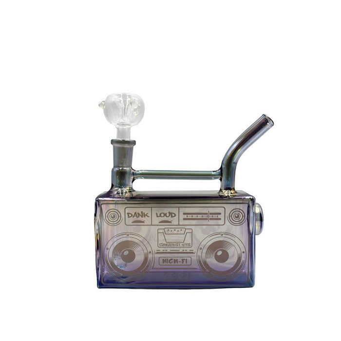 4" Boom Box Waterpipe - Colors May Vary - (1 Count)-Hand Pipes, Rigs, & Bubblers