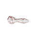 4" Clear Swirl Glass Handpipe - Design May Vary - (1 Count)-Hand Pipes, Rigs, & Bubblers
