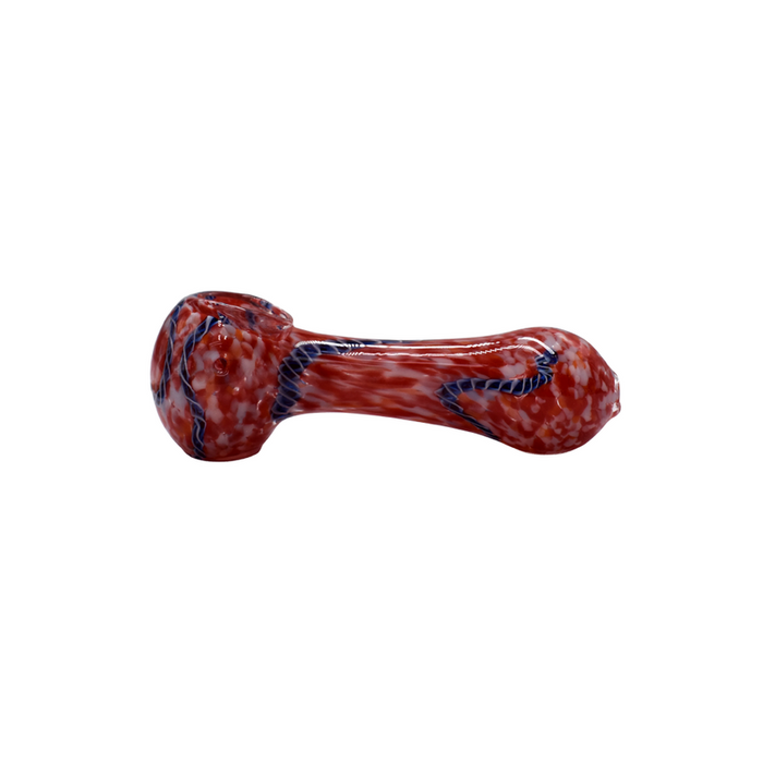 4" Cracked Twisted Art Hand Pipe - Design May Vary - (1 Count)-Silicone Hand Pipe