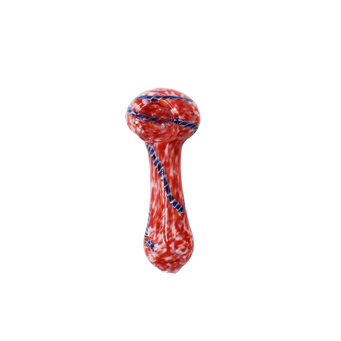 4" Cracked Twisted Art Hand Pipe - Design May Vary - (1 Count)-Silicone Hand Pipe