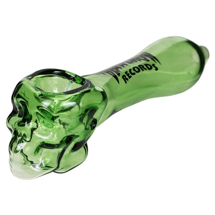 4″ Death Row Records Skull Hand Pipe Assorted-Glass Spoon Pipes