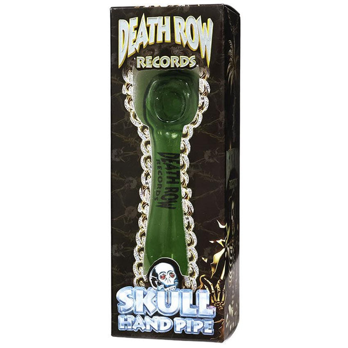 4″ Death Row Records Skull Hand Pipe Assorted-Glass Spoon Pipes