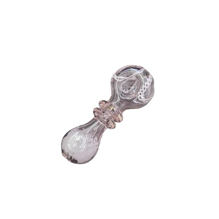 4" Double Ring Glass Hand Pipe - (1 Count)-Hand Pipes, Rigs, & Bubblers