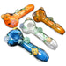 4" Flower Design Hand Pipe - Design May Vary - (1 Count)-Hand Glass, Rigs, & Bubblers