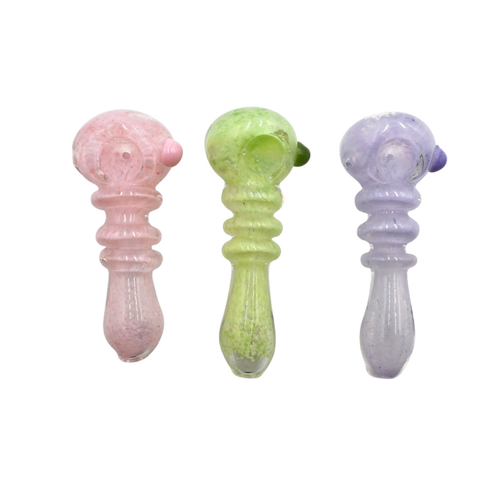 4" Fritted Slime Hand Pipe - (1 Count)-Hand Pipes, Rigs, & Bubblers-MJ Wholesale