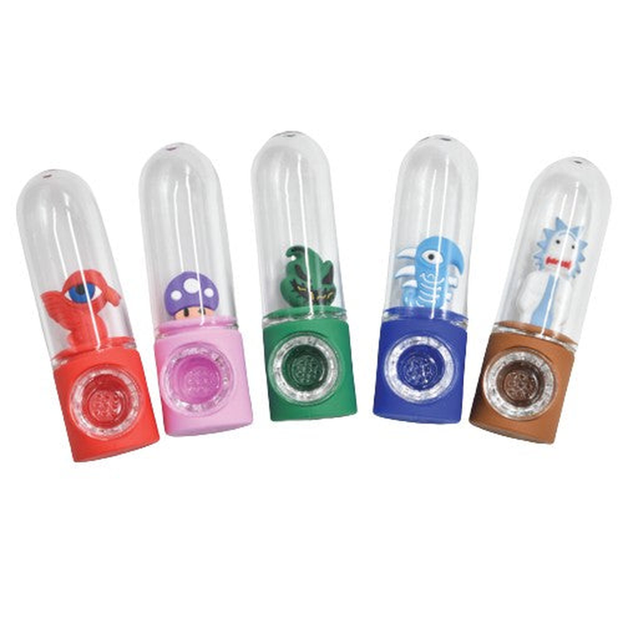 4" Glass Hand Pipes - Designs May Vary - (1 Count or 12 Count Display)-Hand Pipes, Rigs, & Bubblers