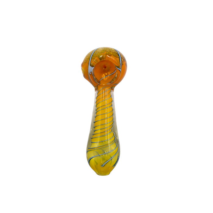 4" Golden Hand Pipe - (1 Count)-Hand Pipes, Rigs, & Bubblers-MJ Wholesale