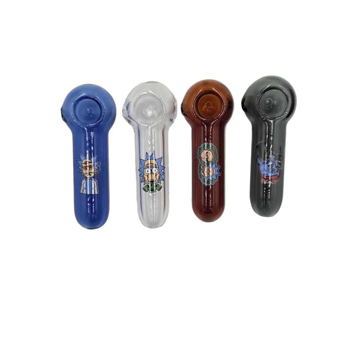 4" Mort Hand pipe Colors May Vary - (1 Count)-Hand Pipes, Rigs, & Bubblers