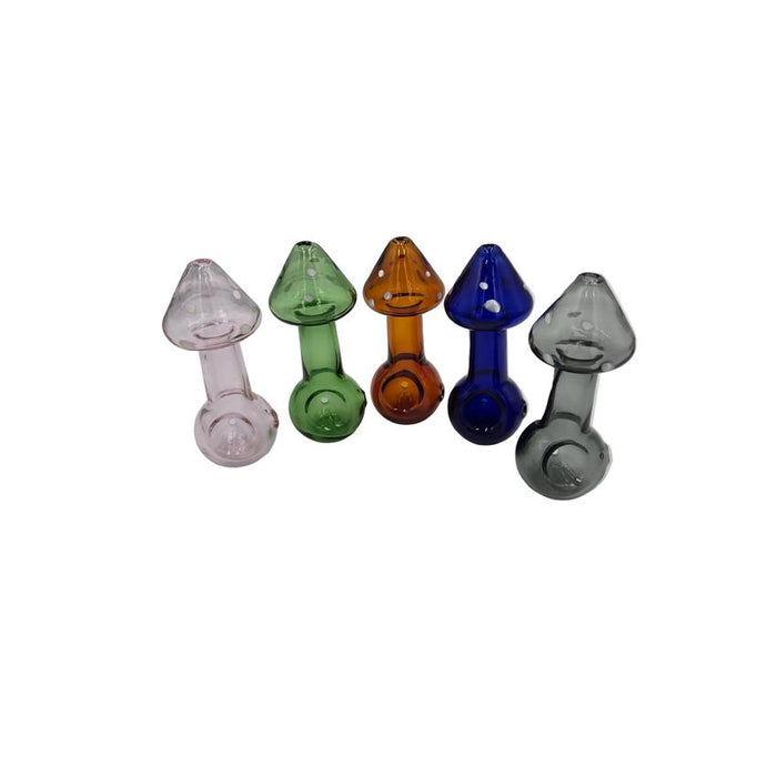 4" Mushroom Top Handpipe Colors May Vary - (1 Count)-Hand Pipes, Rigs, & Bubblers
