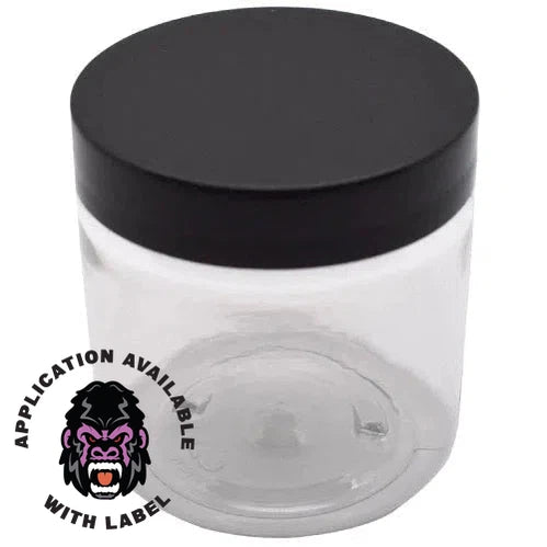 18oz Glass Jar with White or Black Lid - (24 Count) Black Lid - Mj Wholesale