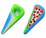 4" Pizza Slice Designed Silicone Pipe - Color May Vary - (1 or 3 Count)-Hand Pipes, Rigs, & Bubblers