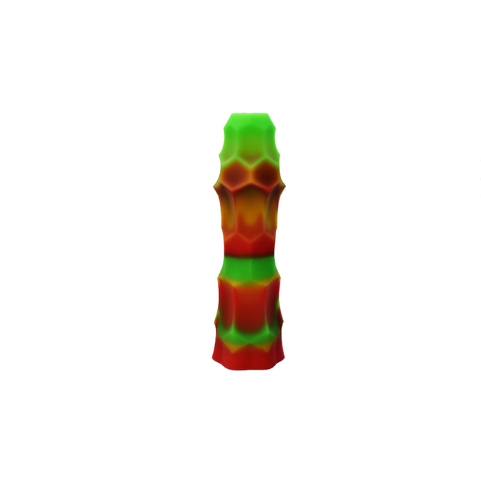 4" Silicone Geometric Hand Pipe - Color May Vary - (1, 5 OR 10 Count) 1 Count-