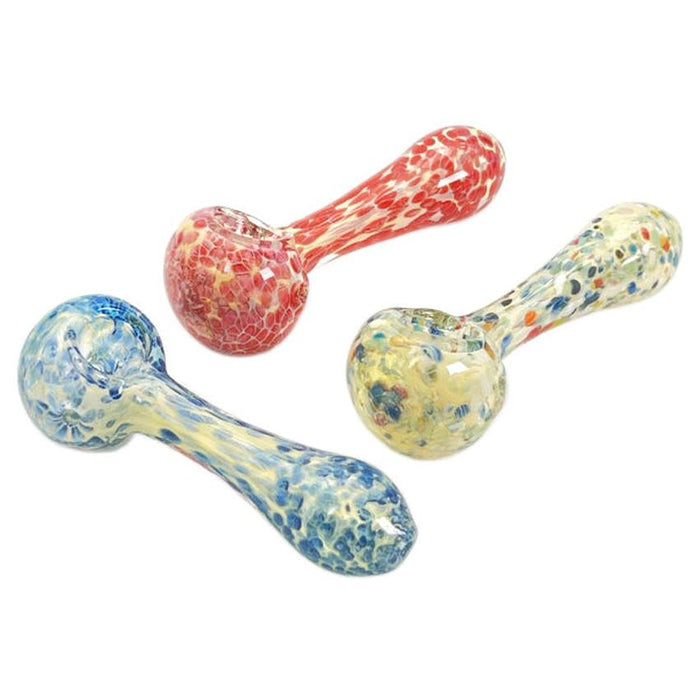 4" Slime Frit Body Hand Pipe - Design And Color May Vary - (2 Count)-Hand Pipes, Rigs, & Bubblers