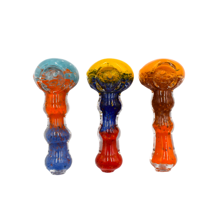 4" Tripler Hand Pipe Colors May Vary - (1 Count)-Hand Pipes, Rigs, & Bubblers-MJ Wholesale