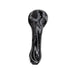 4″ White Swirl Black Glass Hand Pipe - (1 Count)-Hand Pipes, Rigs, & Bubblers