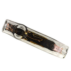 4.5" All Way Flatting Full Gold Fumed Glass Hand pipe - Design May Vary - (Various Counts)-Hand Glass, Rigs, & Bubblers