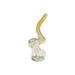 4.5″ Clear & Fumed Yellow Sherlock Glass Bubbler - (1 Count)-Hand Pipes, Rigs, & Bubblers
