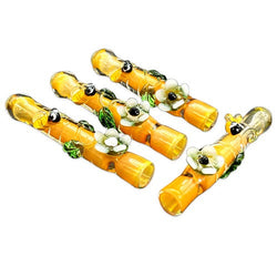 4.5" Dream Garden Chillum With Glass Art - Design May Vary - (1 Count)-Hand Glass, Rigs, & Bubblers