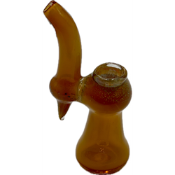 4.5" Frit Water Pipe With Deep Fumigated Bubbler - Design May Vary - (1 Count)-Hand Glass, Rigs, & Bubblers