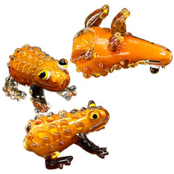 4.5" Golden Frog Glass Handpipe - Design May Vary - (1 Count)-Hand Glass, Rigs, & Bubblers