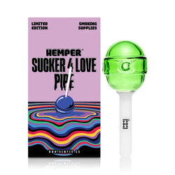 4.5" Hemper Sucker 4 Love Lollipop Green Hand Pipe - (1 Count)-Hand Pipes, Rigs, & Bubblers