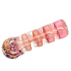 4.5" Multiple Cuts Design Glass Hand Pipe - Design May Vary - (1 Count)-Hand Glass, Rigs, & Bubblers