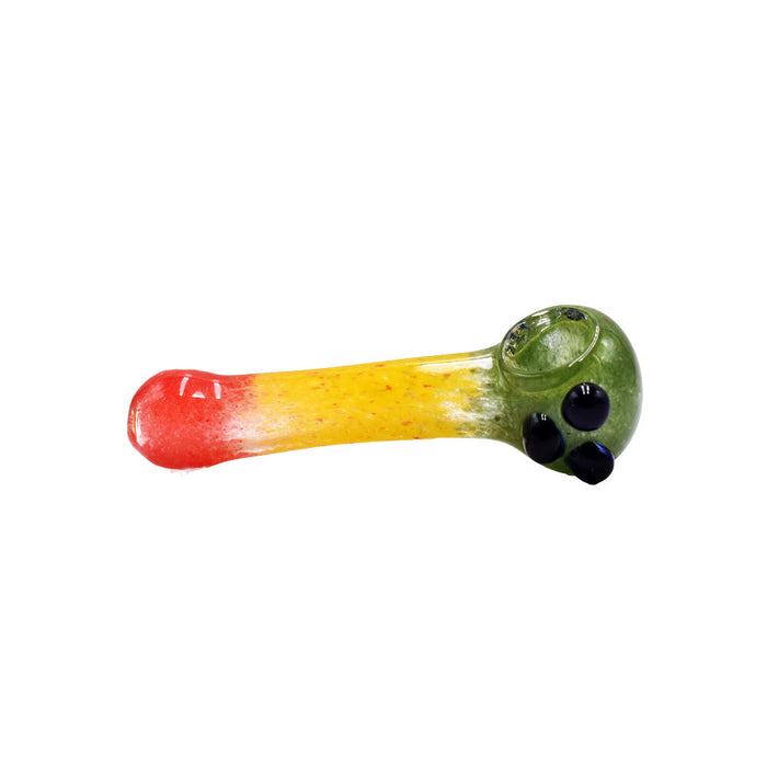 4.5" Rasta Frit Hand Pipe - (1 Count)-Hand Glass, Rigs, & Bubblers