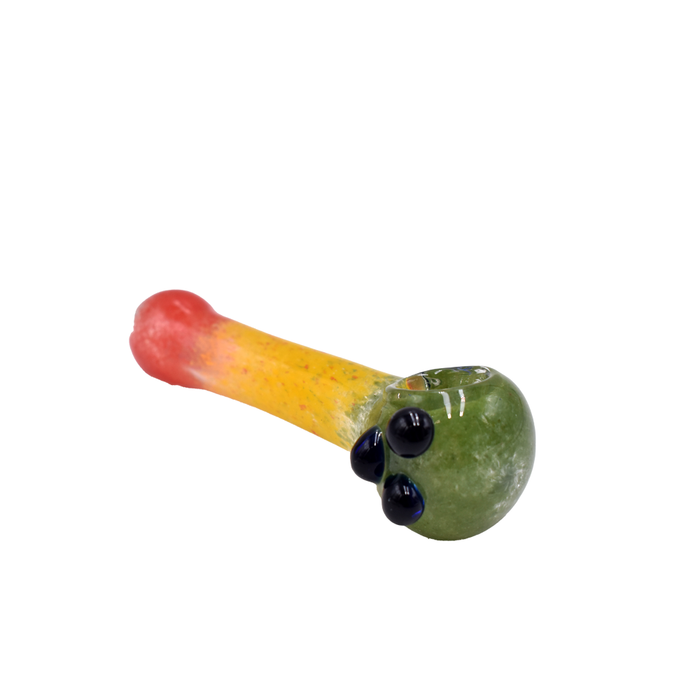 4.5" Rasta Frit Hand Pipe - (1 Count)-Hand Glass, Rigs, & Bubblers