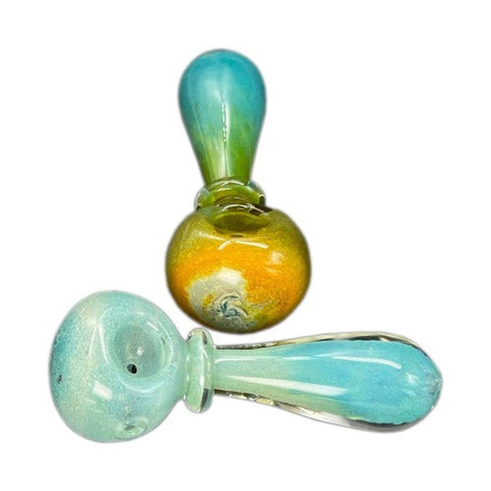 4.5" Ring On Body Full Frit Art Hand Pipe - Design May Vary - (1 Count)-Silicone Hand Pipe