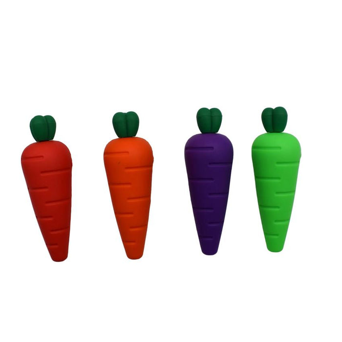 4.5" Silicone Carrot Hand Pipe - (1 Count)-Hand Pipes, Rigs, & Bubblers