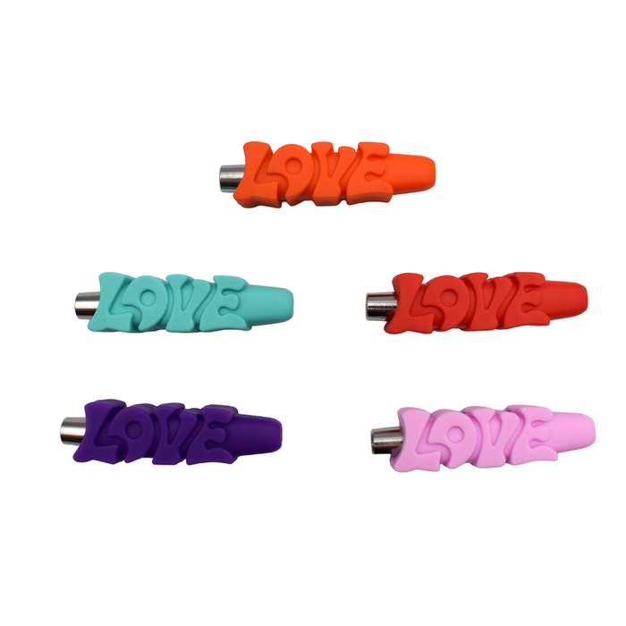 4.5" Silicone It's Love Dab Straw - (1 Count)-Hand Pipes, Rigs, & Bubblers