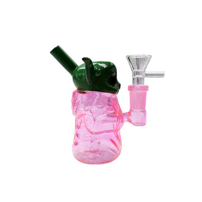 4.5" Space Alien Mini Rig Waterpipe - Color and Design May Vary - (1 Count)-Hand Pipes, Rigs, & Bubblers