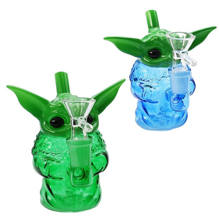 4.5" Space Alien Mini Rig Waterpipe - Color and Design May Vary - (1 Count)-Hand Pipes, Rigs, & Bubblers