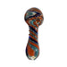 4.5" Spiral Swirl Glass Hand Pipe – Orange/Teal/Blue - (1 Count)-Hand Pipes, Rigs, & Bubblers