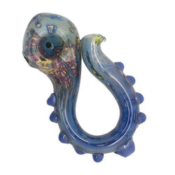 4.5" Unique "S" Shaped Glass Handpipe - Design May Vary - (1 Count)-Hand Glass, Rigs, & Bubblers