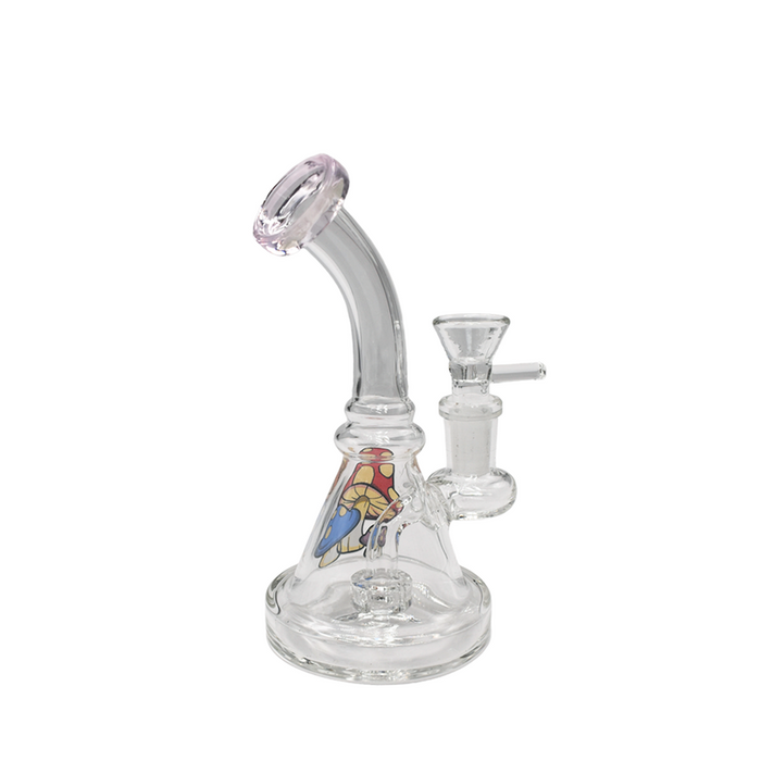 5" Bent Neck Cone Waterpipe - Design May Vary - (1 Count)-Hand Pipes, Rigs, & Bubblers
